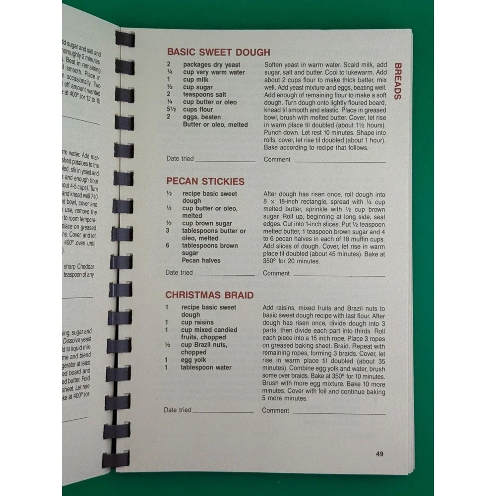 Angels' Food Cookbook Veda Wyatt 1988 Texas Christian Recipes Spiral Bound